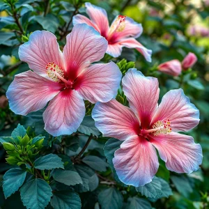 Гибискус садовый Тропикал Сан купить по цене от 293р. в интернет-магазине «Посадика» с доставкой почтой в в Кушвае и по всей России – [изображение №1].